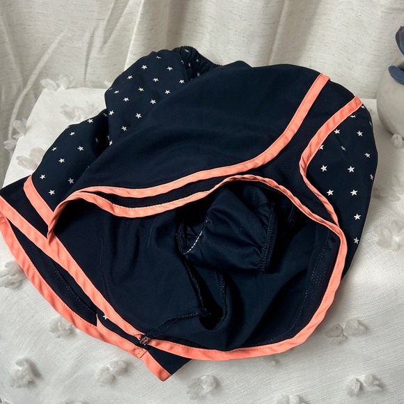 Nike Women's Navy and Coral Star Athletic Shorts - Picture 6 of 6